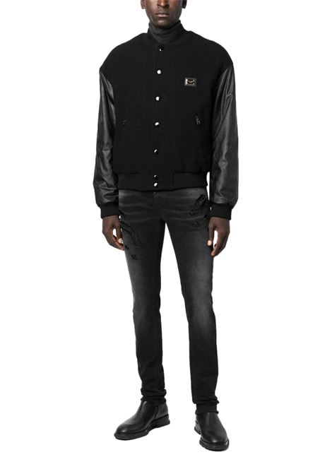 Straight jeans with logo application JUST CAVALLI | Trousers | S03LA0140 N32092900